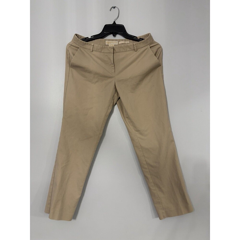 Michael Kors Women’s Beige Khaki Pants Size 10 Straight Leg Casual Work Pants